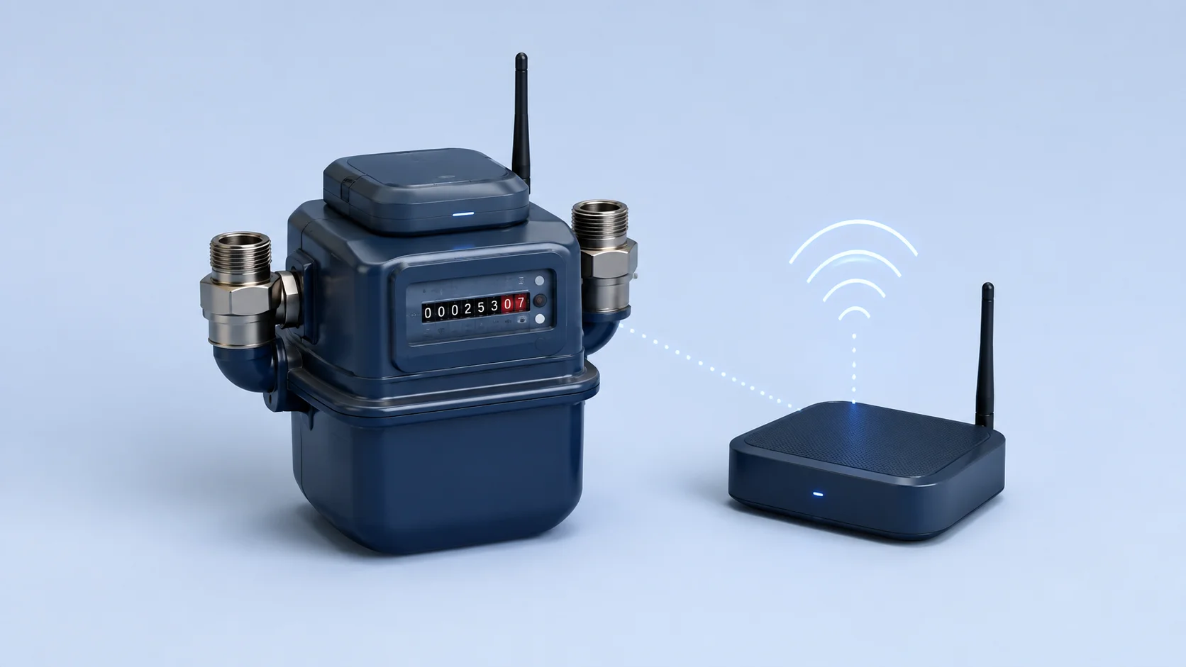 Concept illustration for MeterLinq · Gas metering